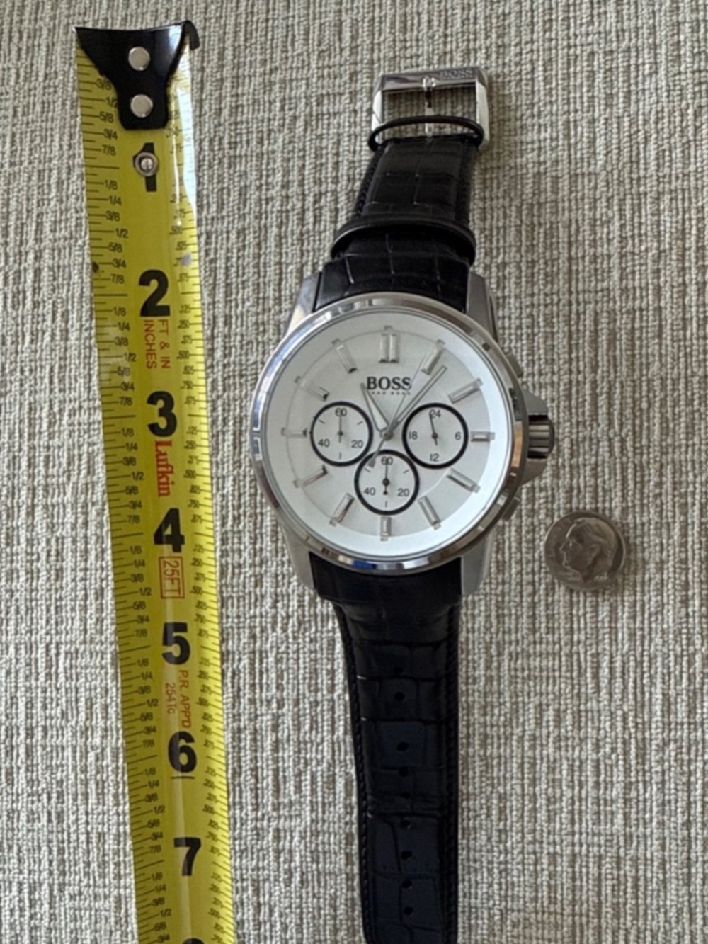 Hugo Boss Stainless Jake Steel Chronograph Watch White Dial Quartz #206374913198